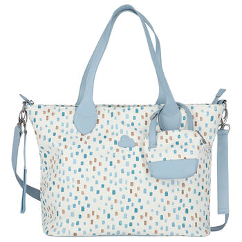 Ivory & Blue Baby Changing Bag